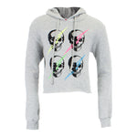 Sweatshirt 4 Blk Skulls Neon - Denny's