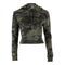Long Sleeve Camo Crop Sweatshirt - Denny's