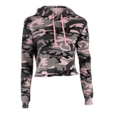 Long Sleeve Camo Crop Sweatshirt - Denny's