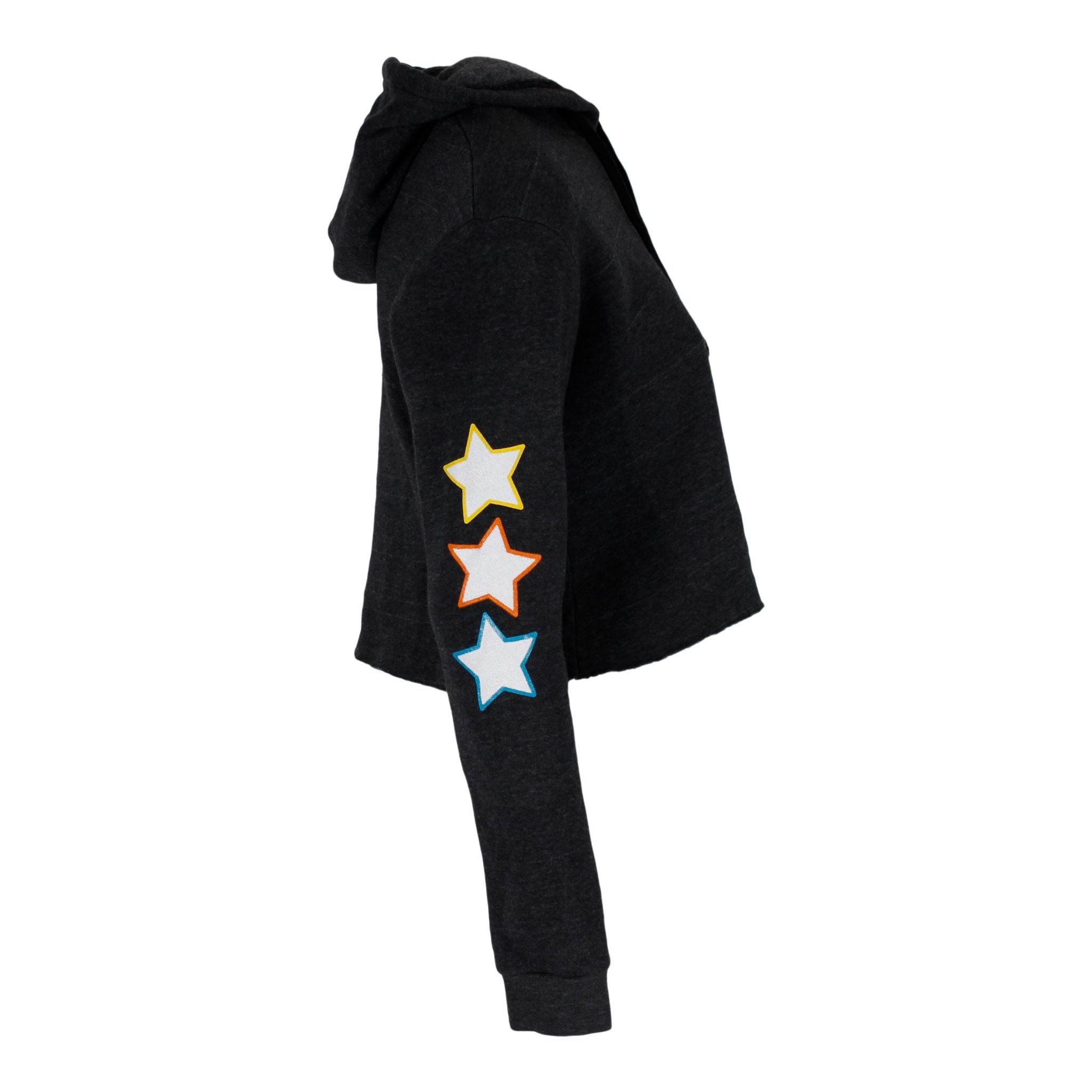 Rainbow Lightning Bolt Crop Hoody - Denny's