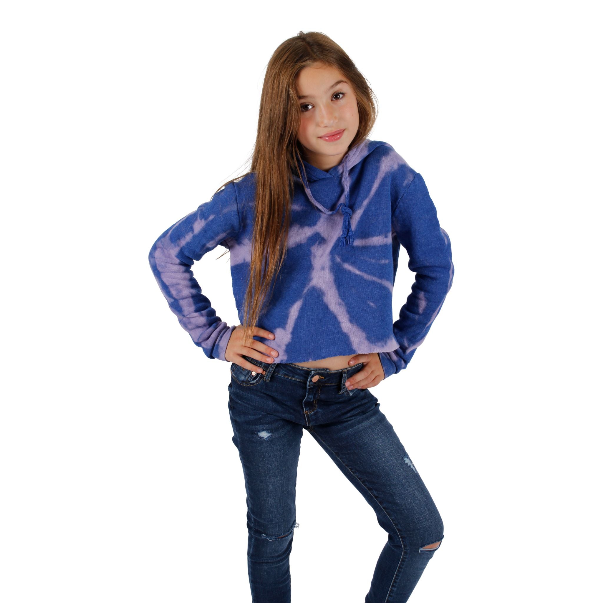 Bleach Swirl Crop Sweatshirt - Denny's