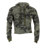 Long Sleeve Camo Crop Sweatshirt - Denny's