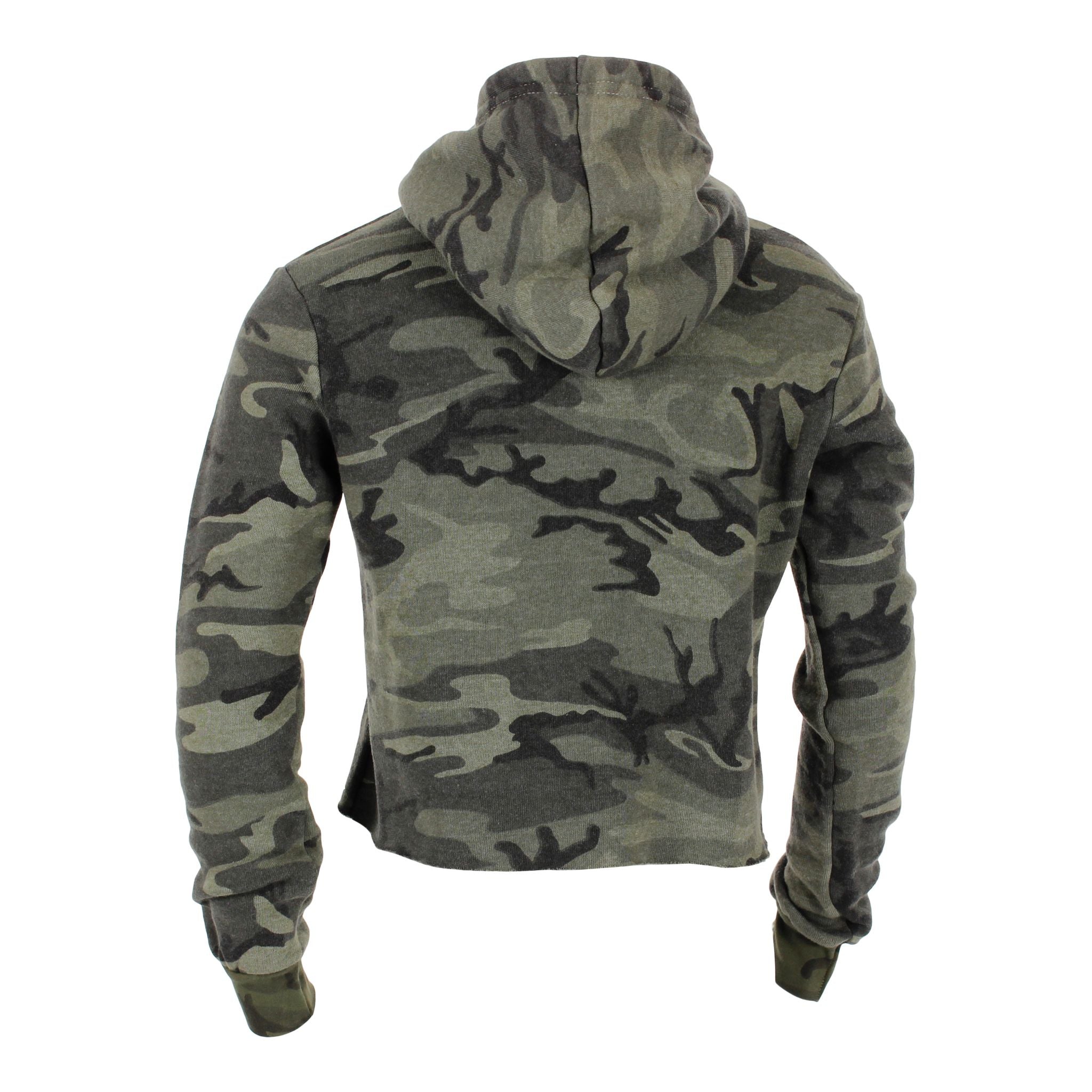 Long Sleeve Camo Crop Sweatshirt - Denny's