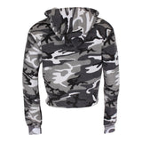 Long Sleeve Camo Crop Hoodie - Denny's