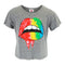 Short Sleeve Top with Ombre Lips - Denny's