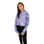 Black Pink Tie Dye French Terry Crop Top - Denny's