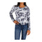 Long Sleeve Black Crush Tie Dye Crop Crew - Denny's