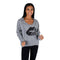 Long Sleeve Hooded Hi Low Top with Black Lip - Denny's