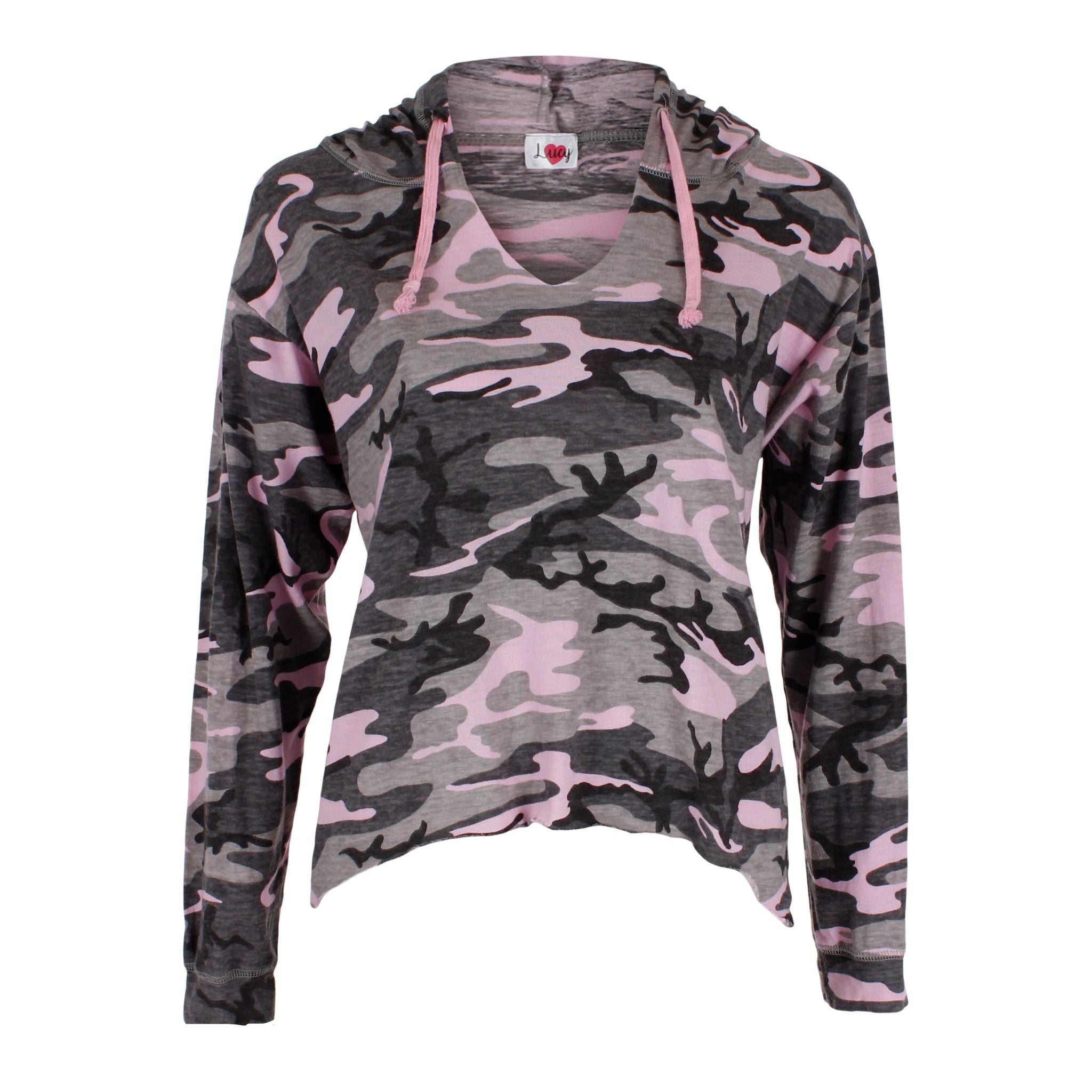 Long Sleeve Camo Hi Low Crew - Denny's