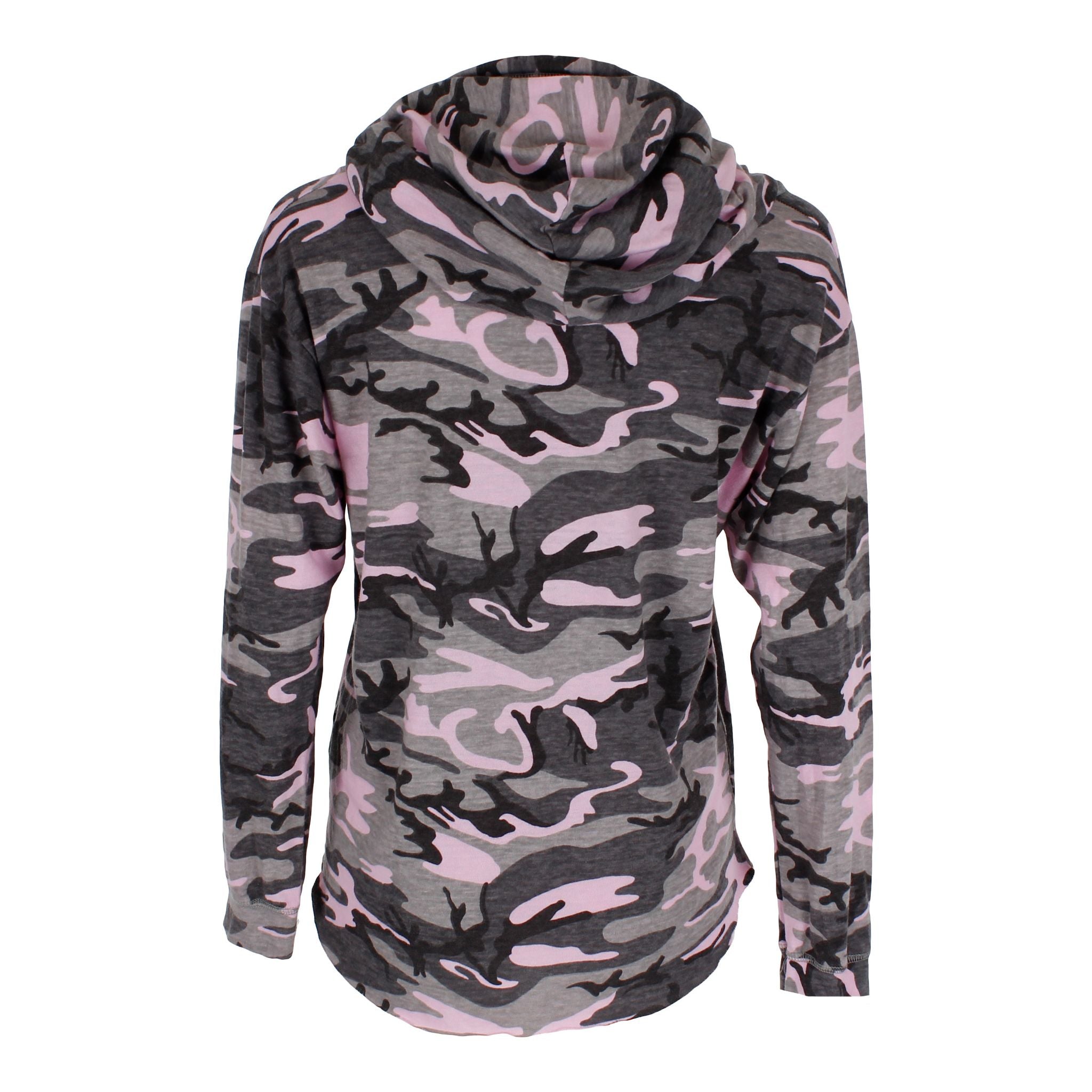 Long Sleeve Camo Hi Low Crew - Denny's