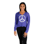 Long Sleeve Vintage Drippy Peace Sign Hoodie - Denny's