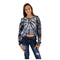 Long Sleeve Black Grey Tie Dye High Low Hoody - Denny's