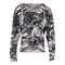 Long Sleeve Hooded Camo Raw Edge High Low - Denny's