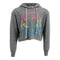 Long Sleeve Cropped Hoody with Smiley Face - Denny's