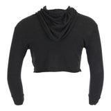 Long Sleeve Hi Lo Cropped Hoody with Brooklyn - Denny's