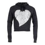 Long Sleeve Hi Low Leopard Heart Hoodie - Denny's