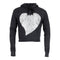 Long Sleeve Hi Low Leopard Heart Hoodie - Denny's