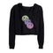 3 Smiles Cropped Hoodie - Denny's