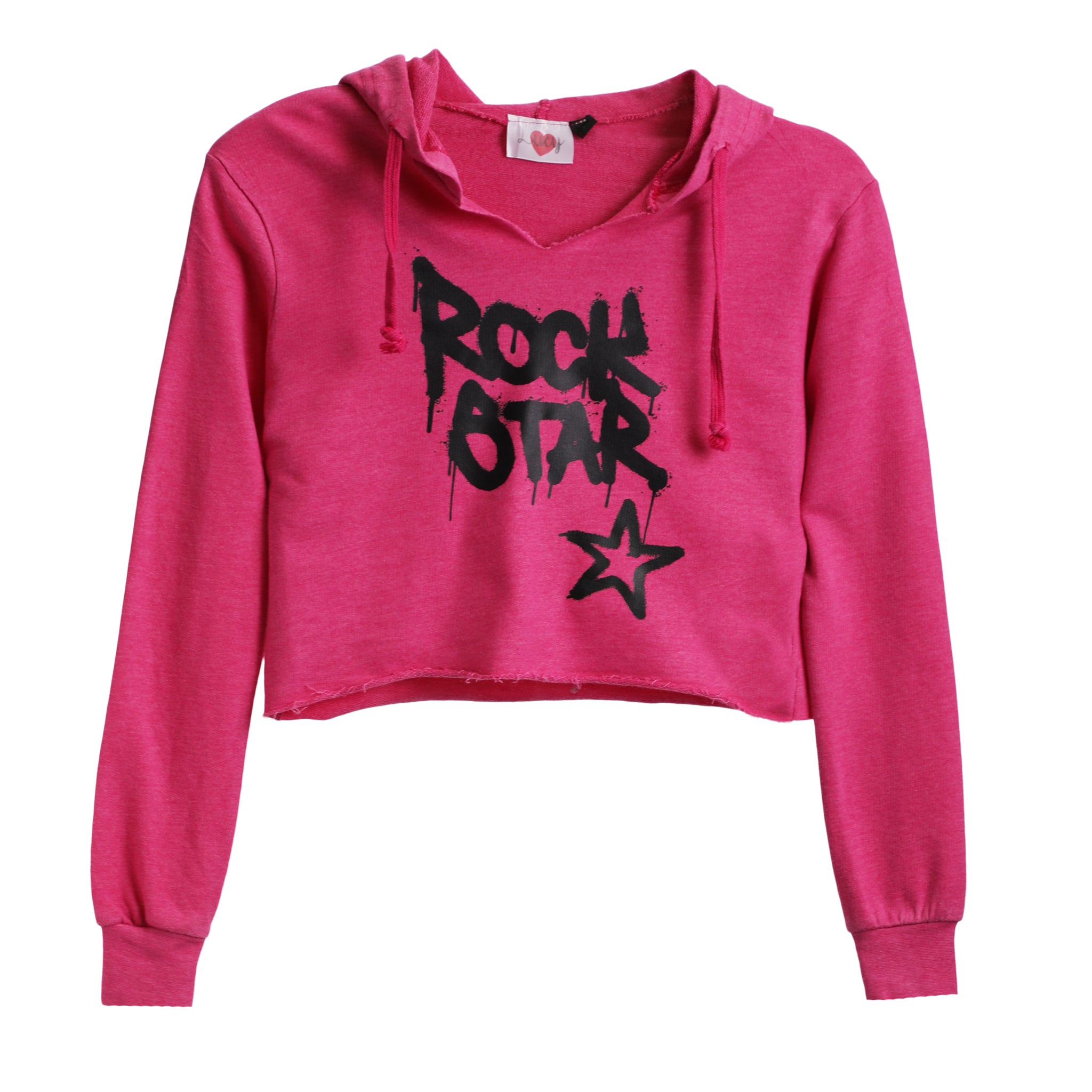 Rock Star Drip Cropped Hoodie - Denny's