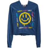 Smiley Happy Crop Hoodie - Denny's