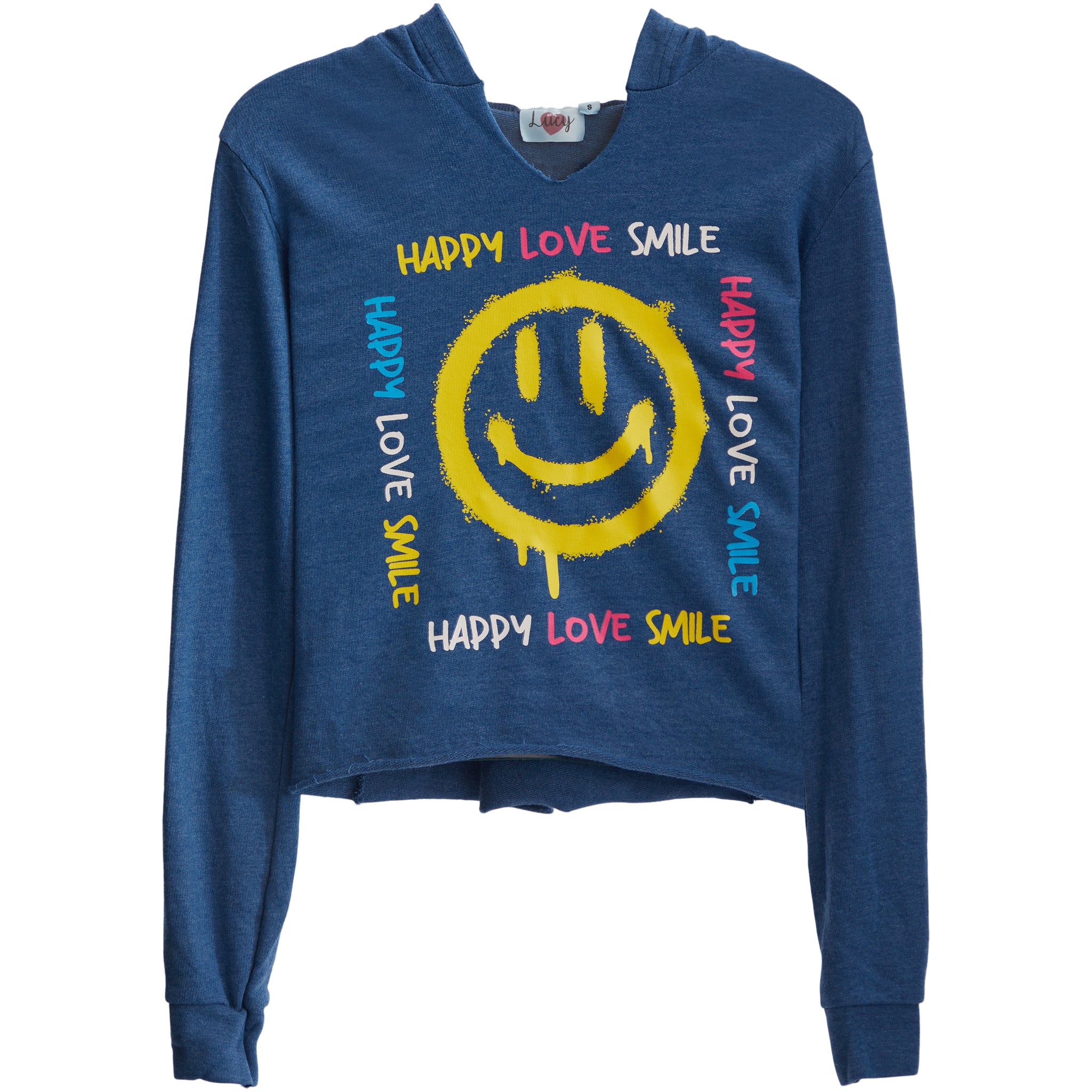 Smiley Happy Crop Hoodie - Denny's