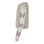 Lavender Butterfly Arm Sweatshirt - Denny's