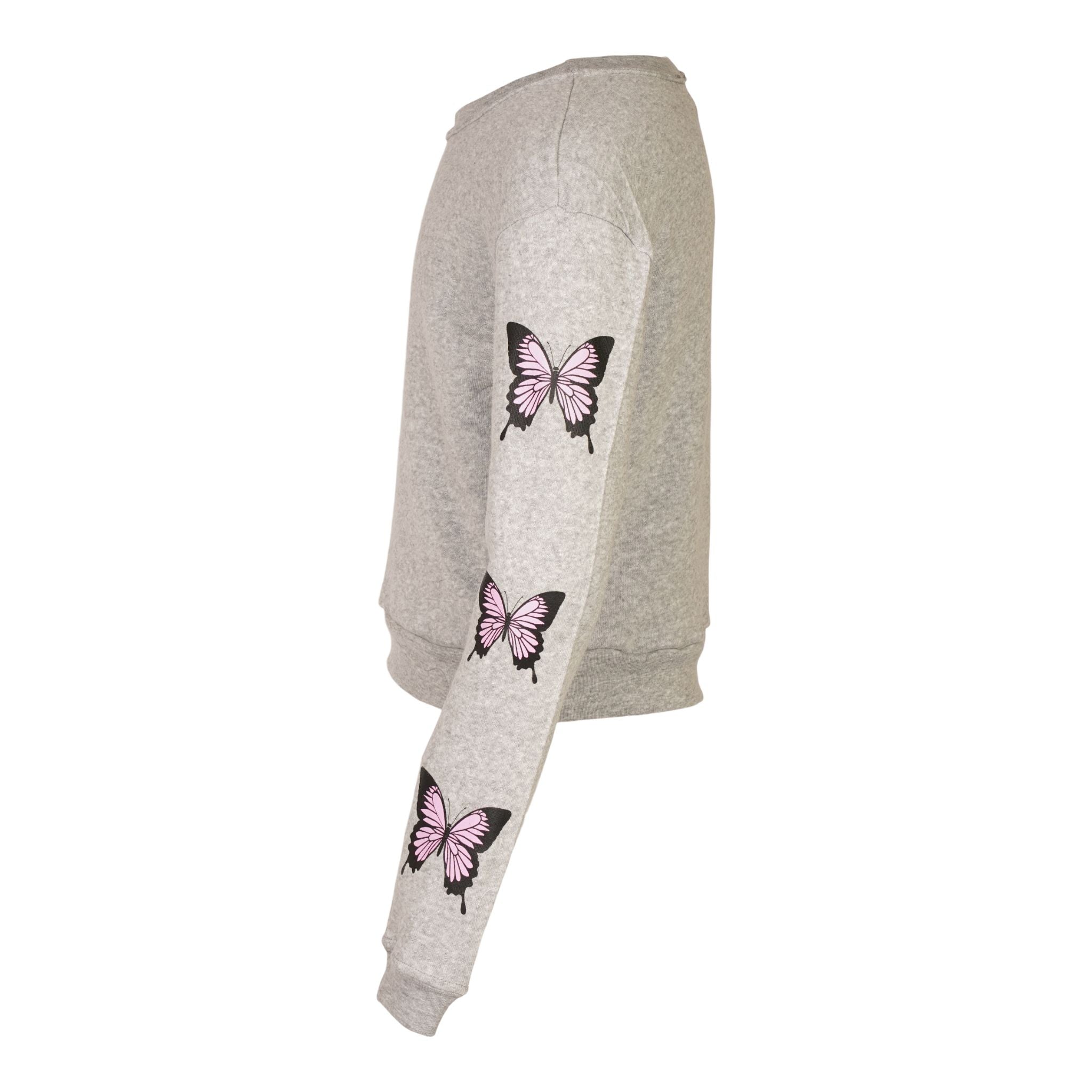 Lavender Butterfly Arm Sweatshirt - Denny's