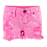 Denim Short with White Splatter - Denny's