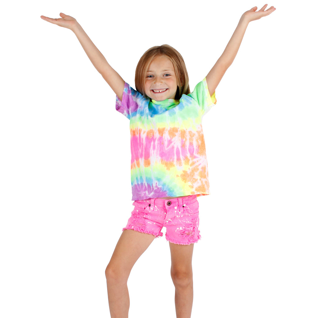 Denim Short with White Splatter - Denny's