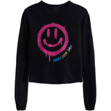 Pink Smiley Happy Love Sweatshirt - Denny's