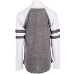 Long Sleeve Varsity Baseball Top with Scattered Stars - Denny's