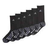 Youth Size 6 Pack Crew Socks - Shoe Size 3Y - 9 - Denny's