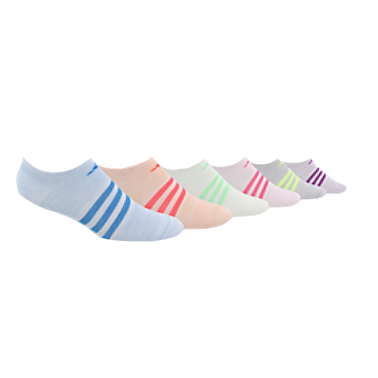 Girls 6pk No Show Show Size 13C-4Y - Denny's