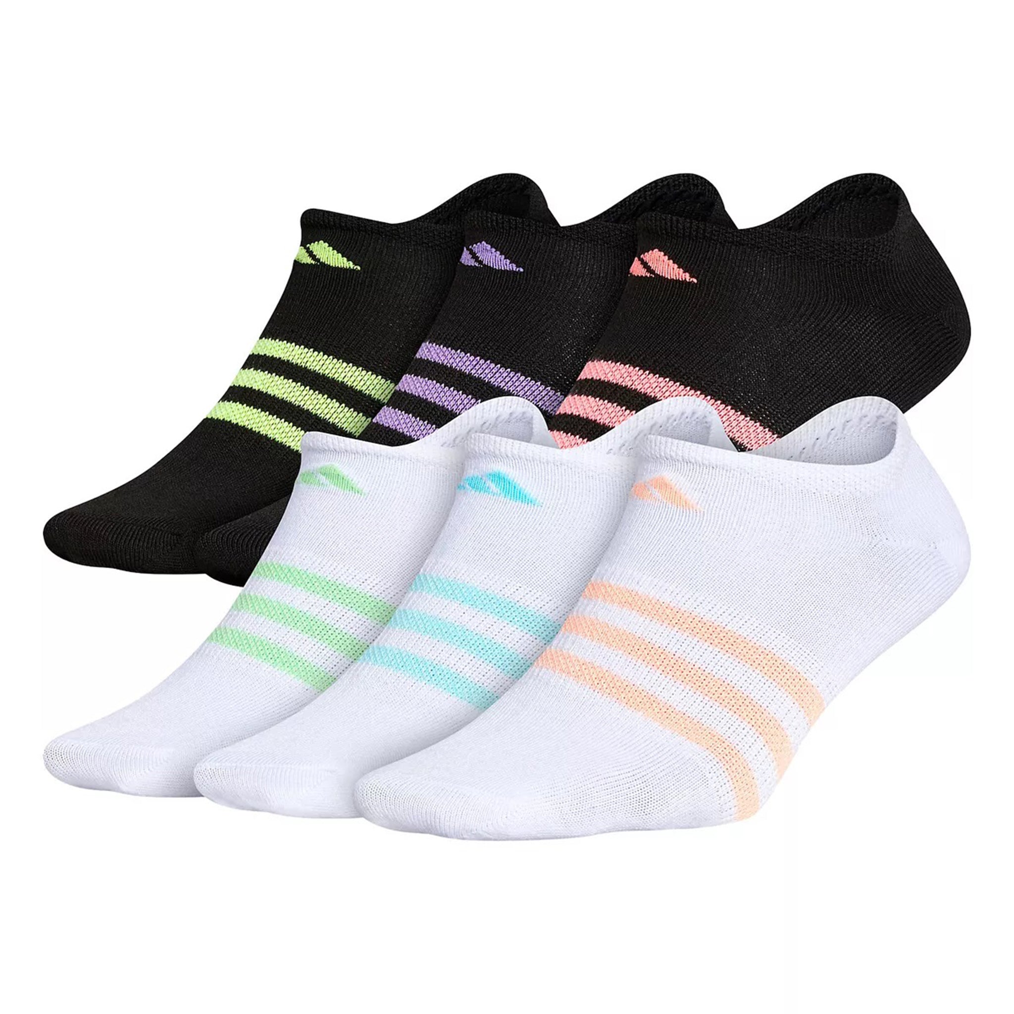 Girls 6pk No Show- Medium - Denny's