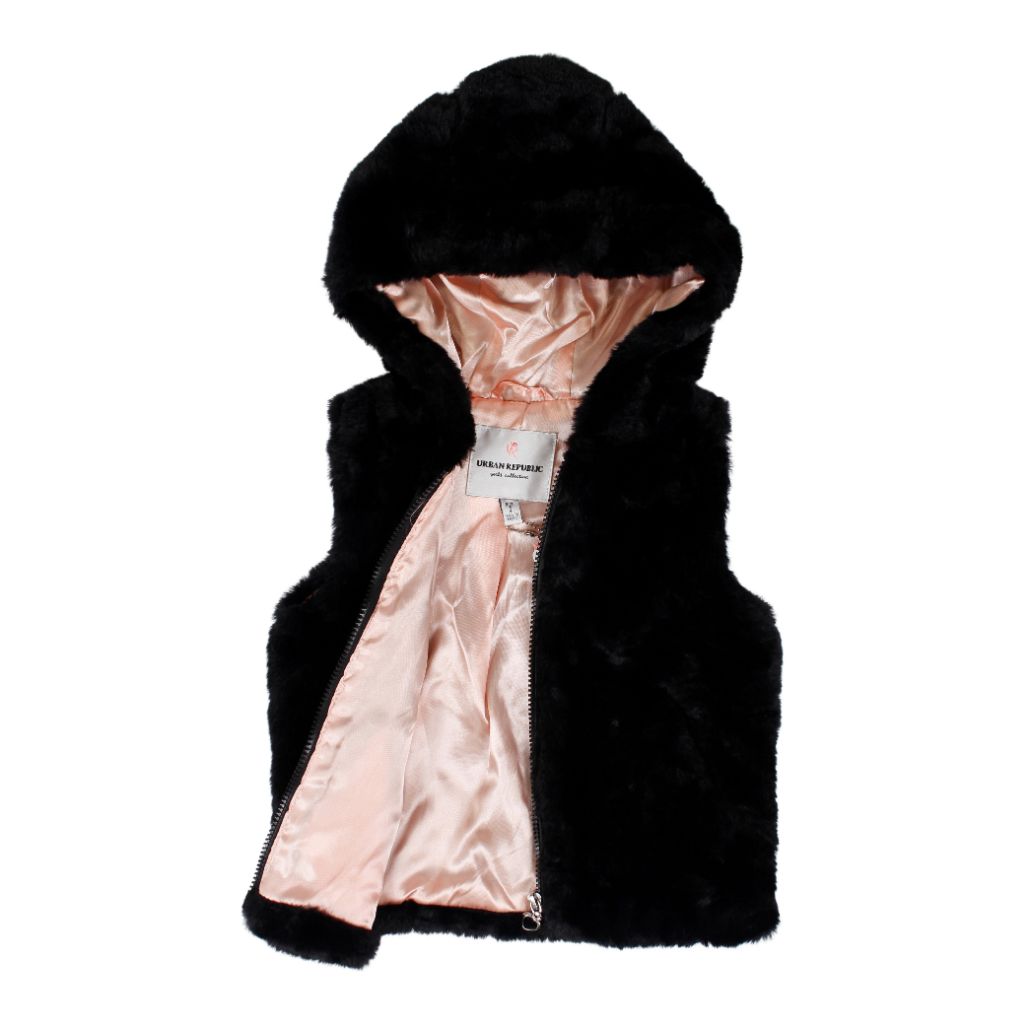 Hooded Fur Vest - Denny's