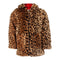 Leopard Zip Up Hooded Fur Jacket - Denny's