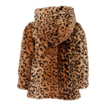 Leopard Zip Up Hooded Fur Jacket - Denny's
