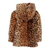 Leopard Zip Up Hooded Fur Jacket - Denny's