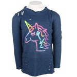 Long Sleeve Cutouts Top with Unicorn - Denny's