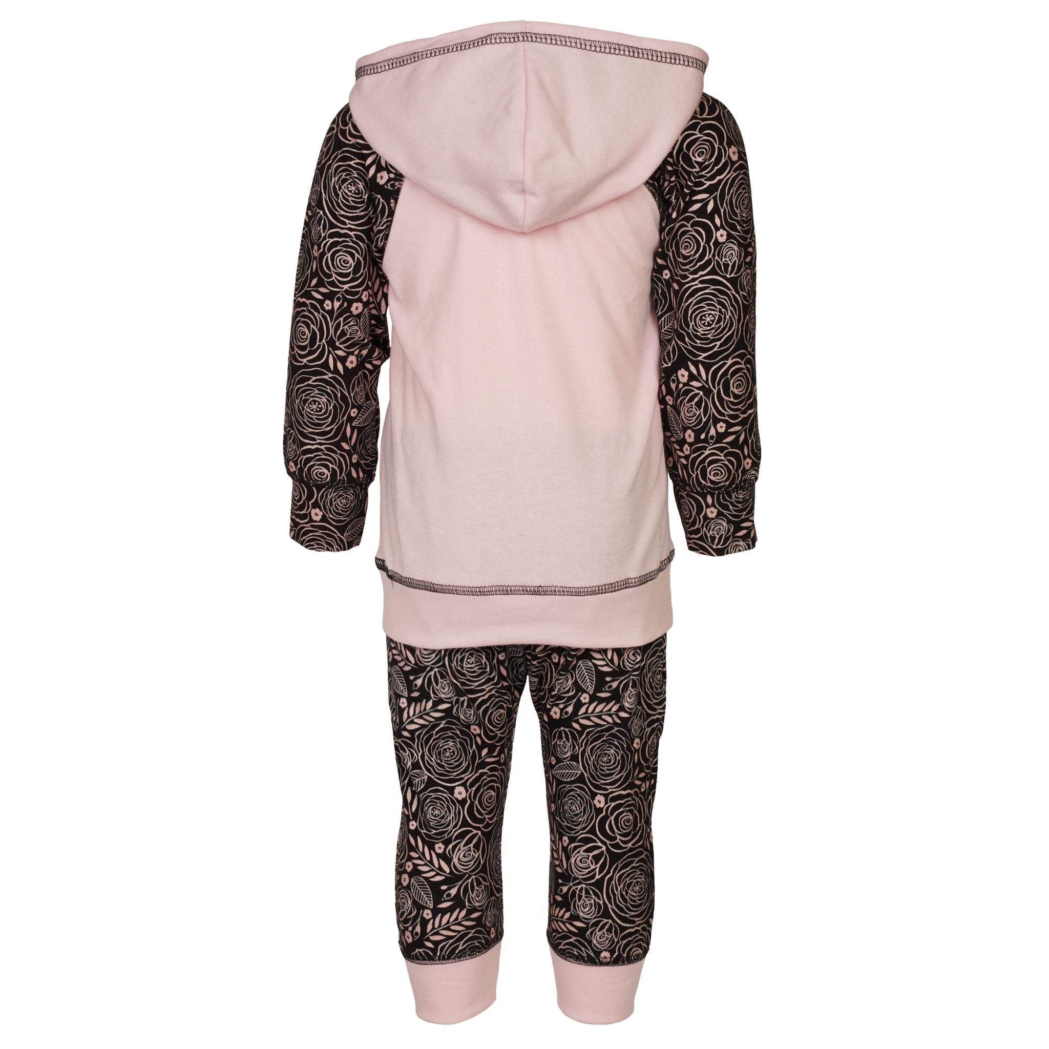 2 Piece Pink Floral Hoodie Set - Denny's