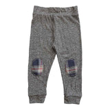 Plaid Trim Henley and Jogger Set - Denny's