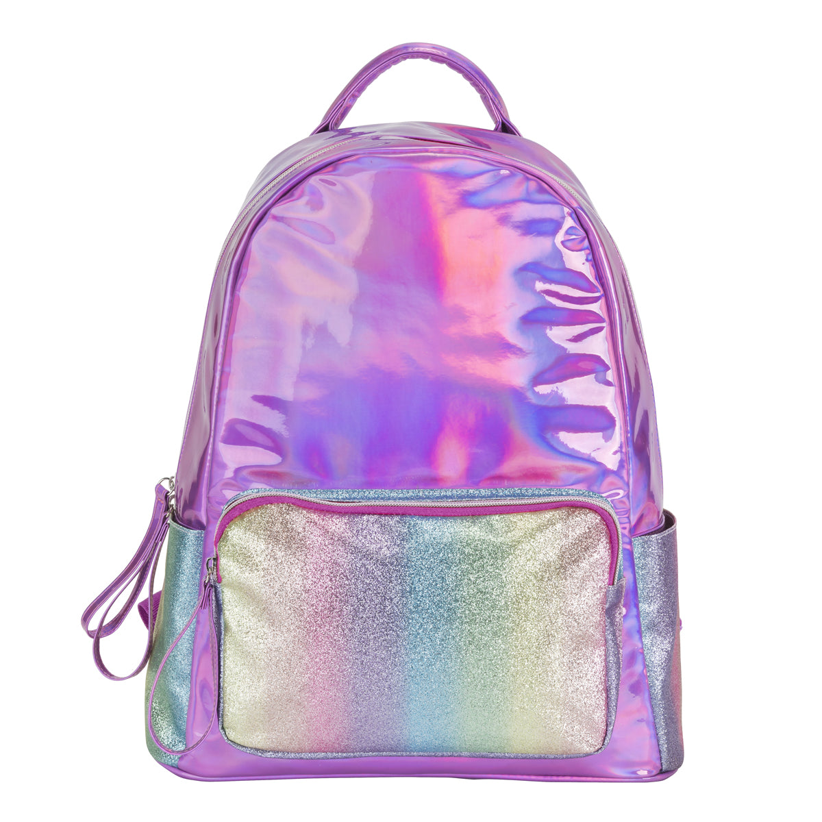 Pink Striped Glitter Backpack - Denny's