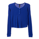 Drop Shoulder Thermal Henley - Denny's