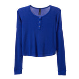 Drop Shoulder Thermal Henley - Denny's