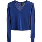 Split Neck Slub Crop Top - Denny's