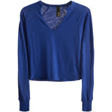 Split Neck Slub Crop Top - Denny's