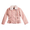 Faux Fur Collar Peplum Moto Jacket - Denny's