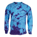 Long Sleeve Crystal Sadle Blue Tie Dye Tee - Denny's