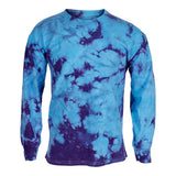 Long Sleeve Crystal Sadle Blue Tie Dye Tee - Denny's