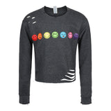 Rainbow Smileys Destructed Sweatshirt - Denny's